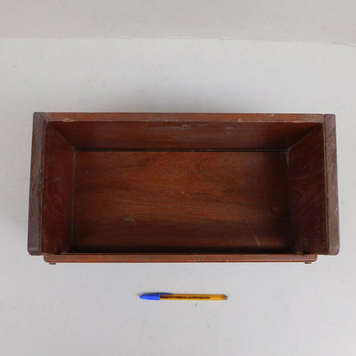 Wooden shelf made of pine, originally installed on a recreational boat