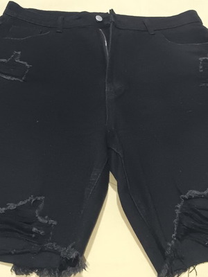Shein black denim shorts new, size XL