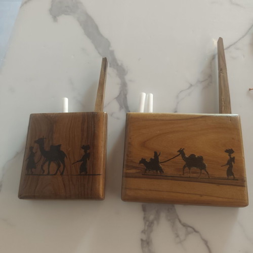 Vintage wooden cigarette cases from Jerusalem, like new