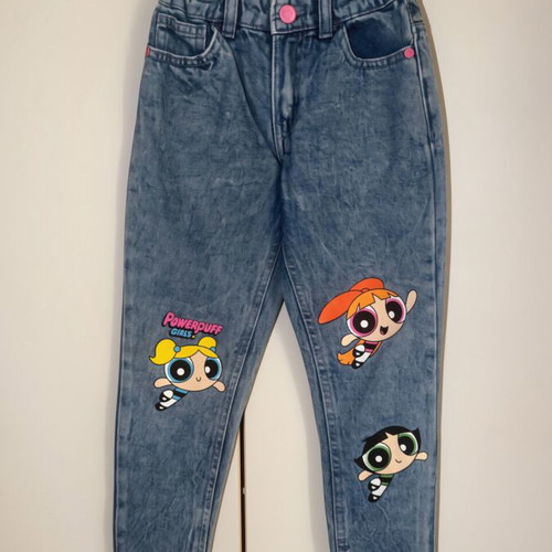 Power Puff Girls mom jeans, size 116 cm