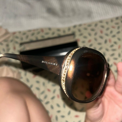 Bvlgari glasses like new with leather case vintage brown