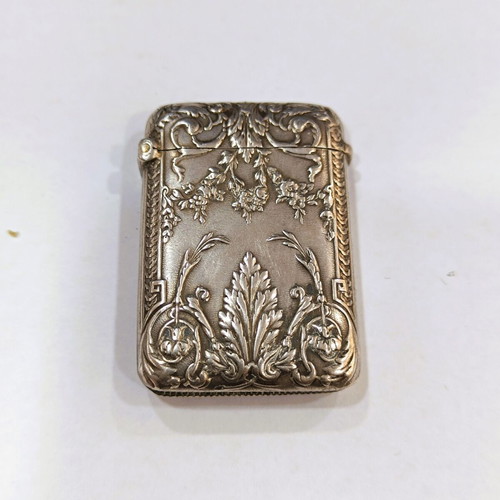 Art Nouveau Silver Vesta Case like new, Modèle Déposé (circa 1900)