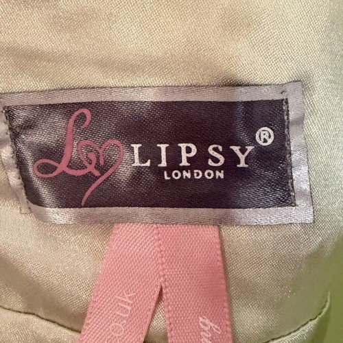 Lipsy lace dress medium size 10 lime cream like new