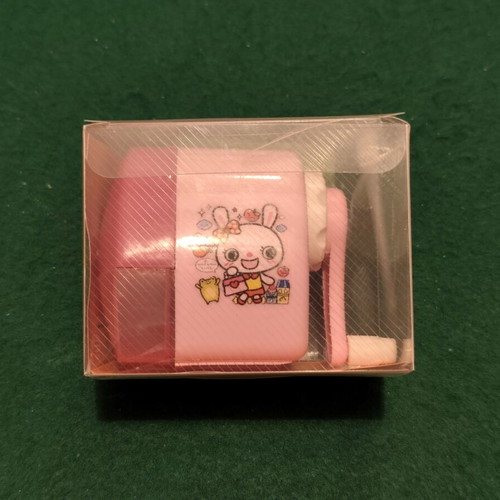 Children's Manual Desk Pencil Sharpener, Pink with Bunny Design