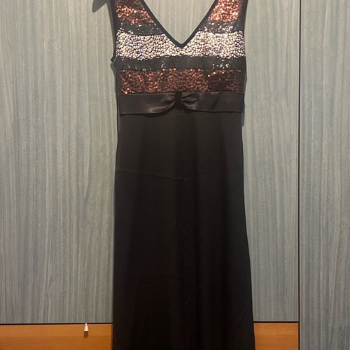 Zara evening dress with rhinestones like new, black