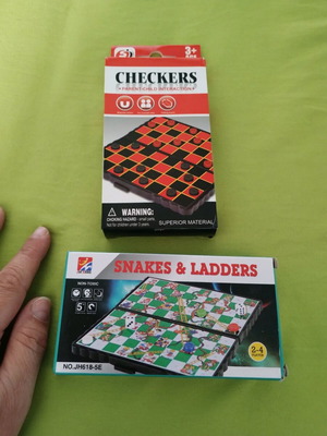 Pocket board games new, set of 2 pieces