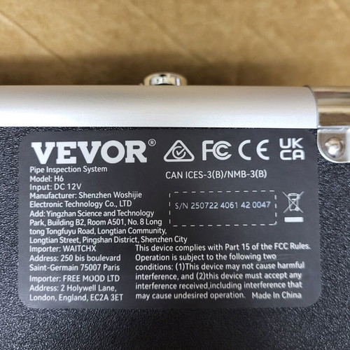 Vevor Drainage Camera 7" Screen 30m Cable DVR New