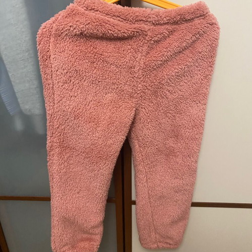 Girls' tracksuit set 4-5 years like new, pink furry fabric