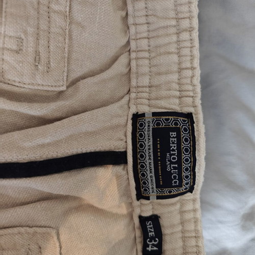 Men Shorts Berto Lucci Summer outfit size 34 beige like new