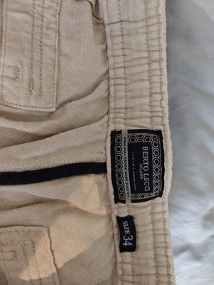 Men Shorts Berto Lucci Summer outfit size 34 beige like new