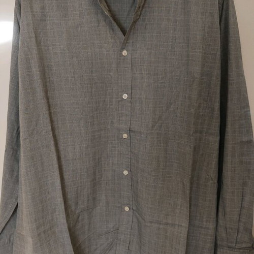 Makis Tselios men's shirt gray striped like new XXL