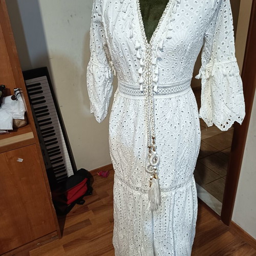 Women's white dress, size S-M
