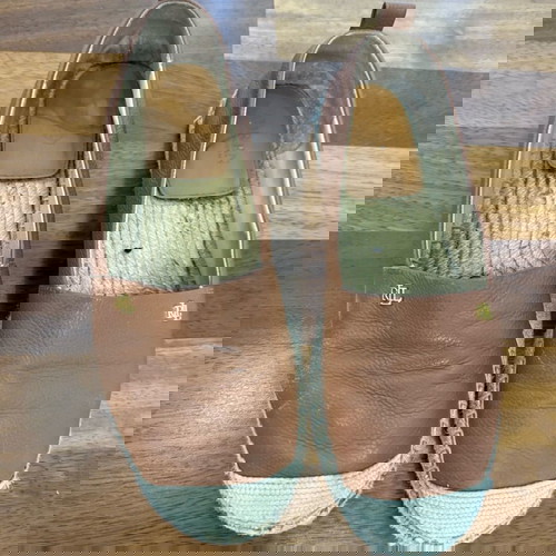 cameryn tumbled leather espadrilles -lauren ralph