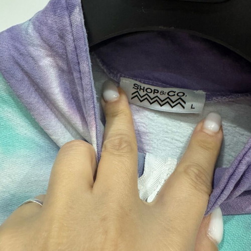 Shop&Co women's sweatshirt like new, purple and turquoise, size L