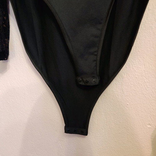 2XL bodysuit new black with lace