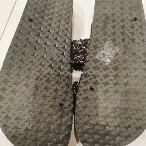 Shein sandals size 40 with rhinestones like new, black