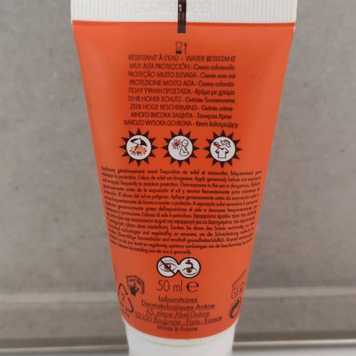 Avene tinted sunscreen used
