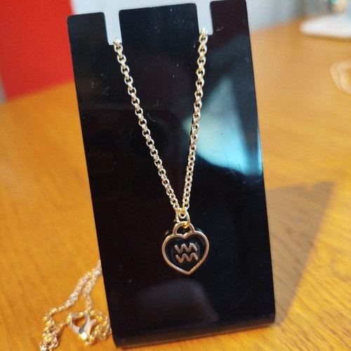 Handmade steel necklace Aquarius zodiac new, chain size 23