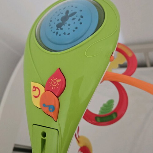 Chicco crib mobile like new with plush animals