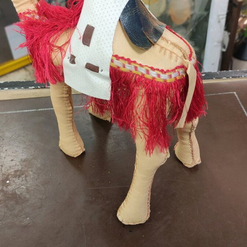 Decorative handmade leather camel like new