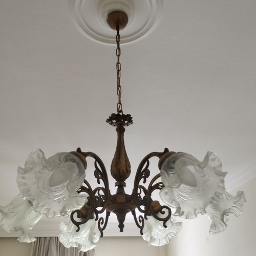 Vintage Brass Chandelier 6-light | Genuine Brass | Custom Order