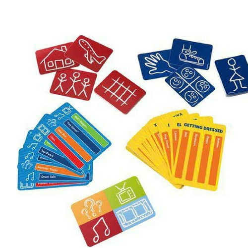Pictionary pocket used, missing instructions, with metal tin