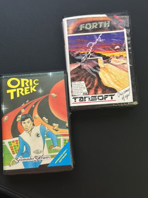 Oric 48 vintage computer software, 2 cassette tapes