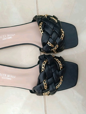 Alta Moda slippers with anatomic sole like new, black size 38