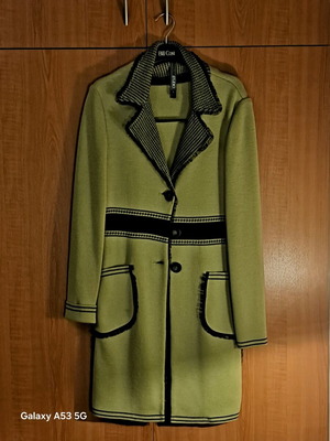 Pianura Studio knitted coat like new, light green-lime color