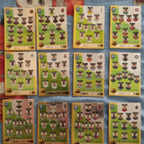 FIFA 365 line-up card collection from Panini like new, 12 pieces