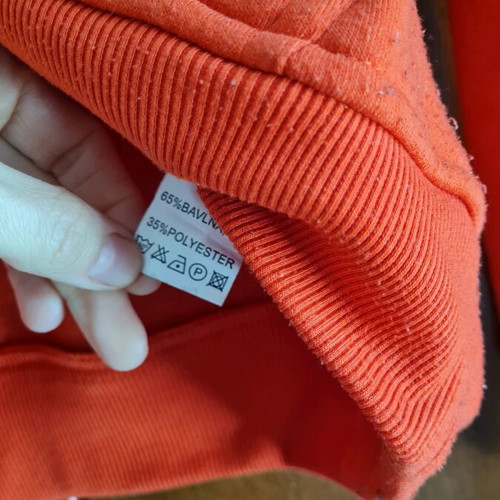 I Love Prague sweatshirt, medium, orange and white