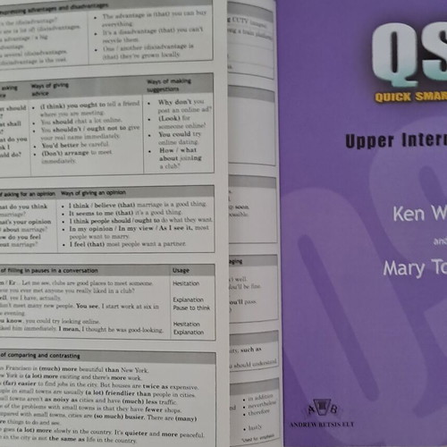 Quick Smart English Upper Intermediate B2 coursebook new, English