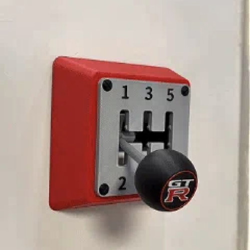 GT R 3D triple wall switch cover in gearbox style