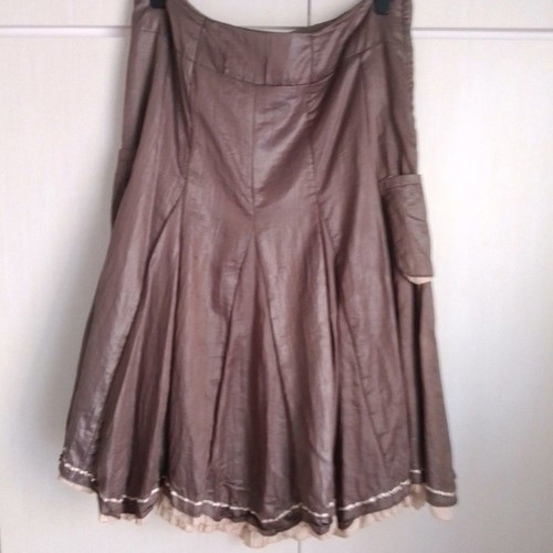 Mat Fashion skirt used, brown, waist 50 cm, size XL