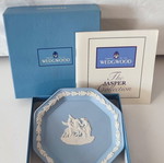 Wedgwood Vintage Octagonal Jasperware Trinket Dish, Pale Blue