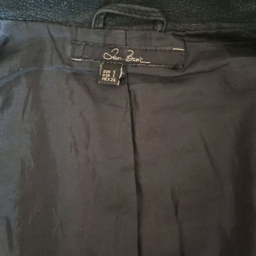 Leather bomber used, Zara, black, size S