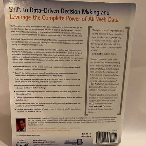 Web Analytics 2.0 book by Avinash Kaushik like new