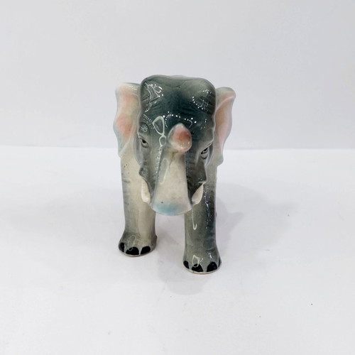 Elephant figurine used, handmade from Japan