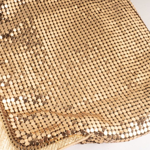 Vintage Gold-Tone Metal Mesh Evening Bag used