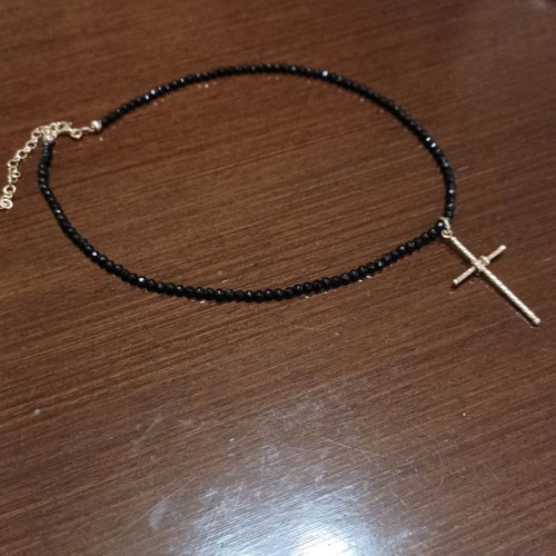 Loisir necklace with gold-plated silver cross in excellent condition