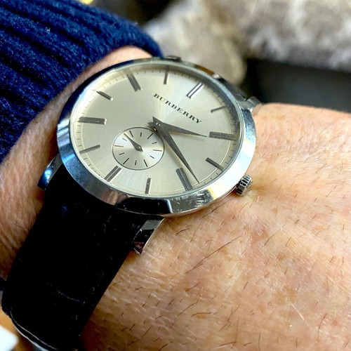 Burberry watch used, stainless steel, waterproof with sapphire 40mm