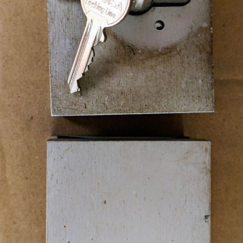 GEVY Glass Door Lock like new, inox matte with cylinder