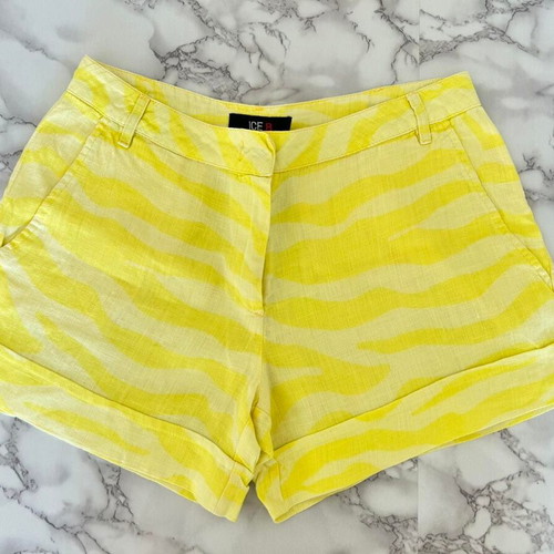 Vintage Iceberg linen shorts yellow size XS used