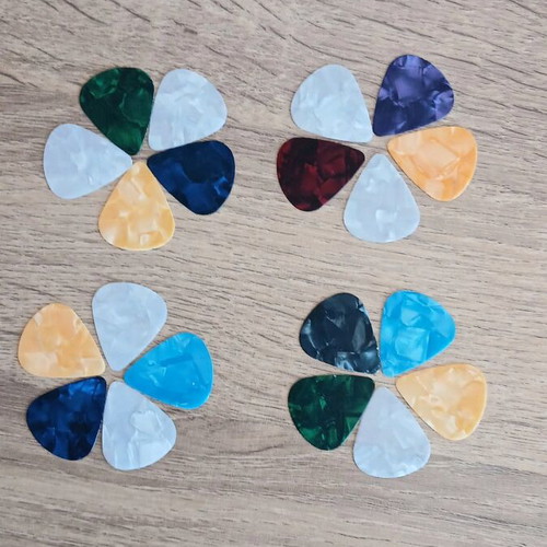 Colorful guitar picks new, pack of 20 pieces