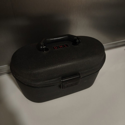 Samsonite vintage vanity case black hard shell train case