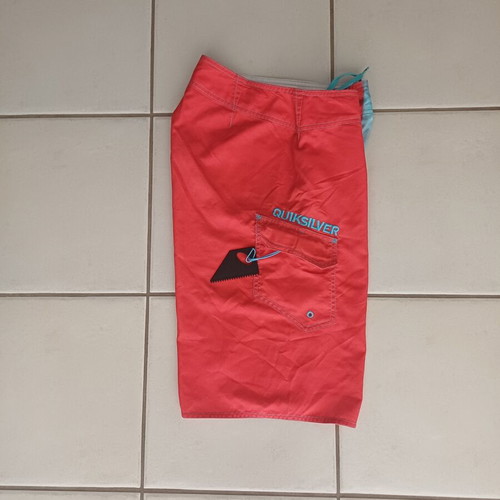 Quiksilver boardshort swim trunks like new, size 30, red and turquoise