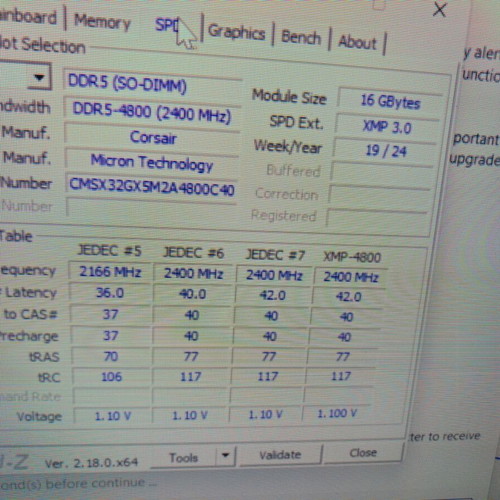 32GB DDR5 4800 MHz sodimm Corsair Vengeance like new, 16GBx2