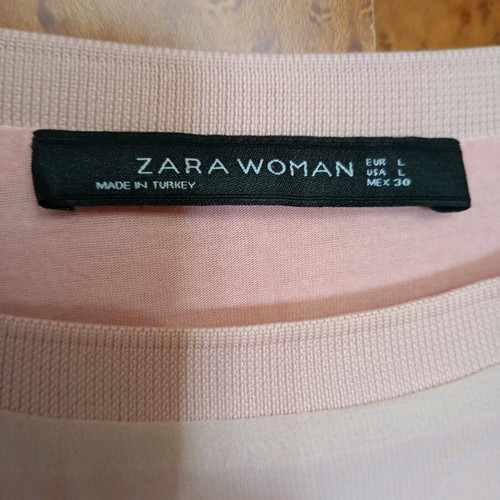 Zara blouse used, pink, sizes L and XL