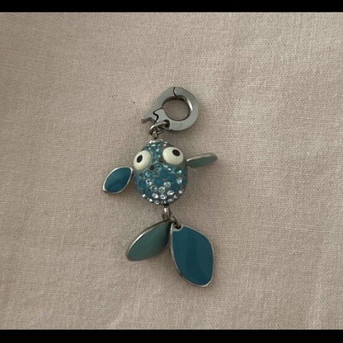 Swarovski fish pendant used, blue for necklace or bracelet
