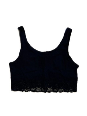 Crop top with lace size M like new, black